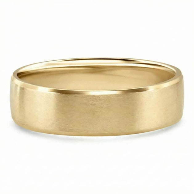 Pompeii3 Beveled Edge Wedding Band Gold/Platinum US 9.5 5