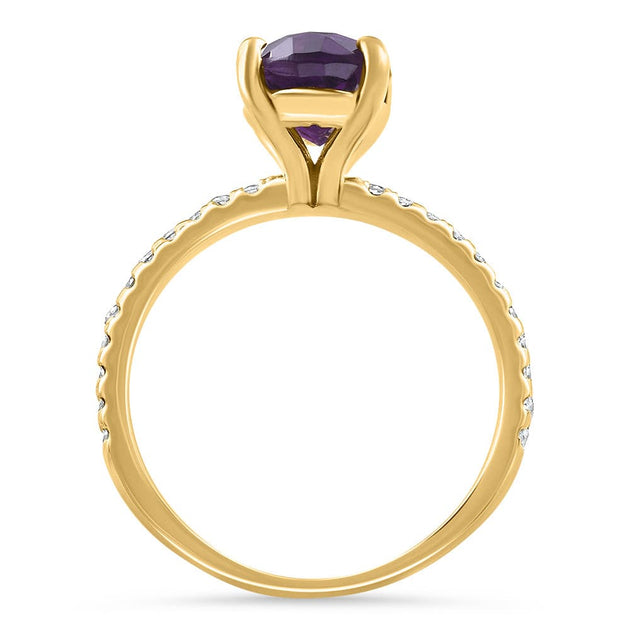 Pompeii3 Amethyst Diamond Ring Gold US 8.5 4