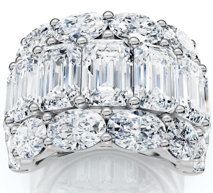 Pompeii3 12.30Ct Diamond Band Gold US 9 2