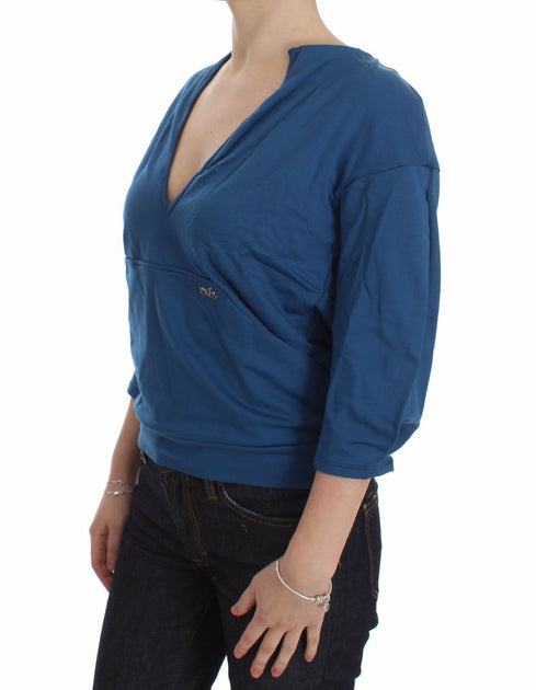 Exte Pullover Top Blue Small 3