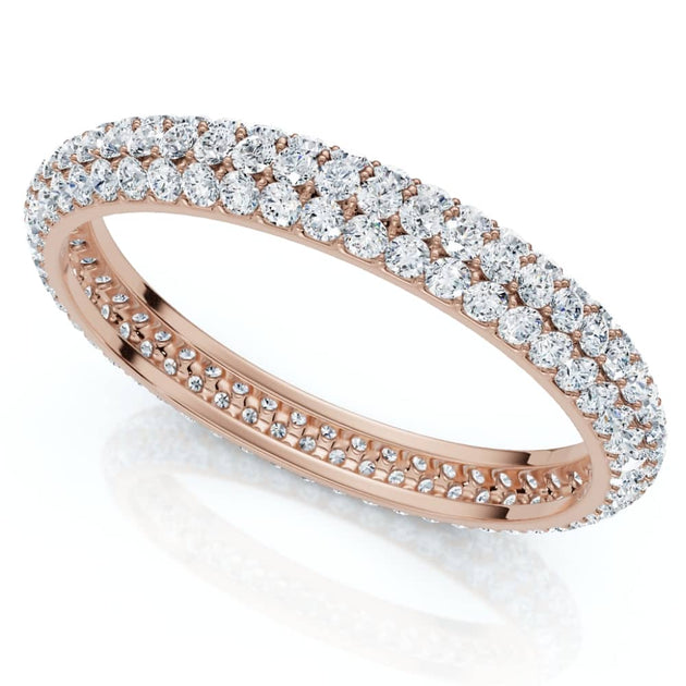 Pompeii3 Eternity Ring Pave Diamond 14k Gold US 8.5 4