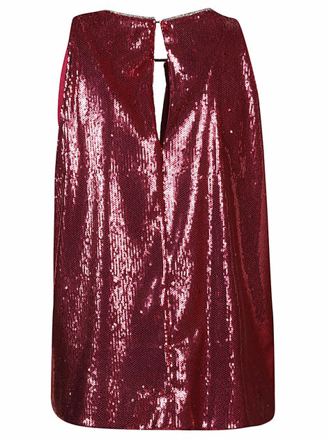 Dahlo Women's Sequin Cropped Top Pink EU 40 3