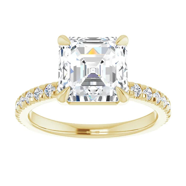 Pompeii3 Asscher Cut Moissanite Engagement Ring Multi US 8.5 2