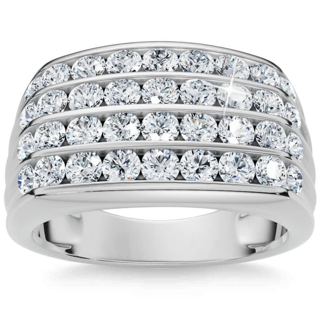 Pompeii3 Multi Row Diamond Band Gold US 12 4