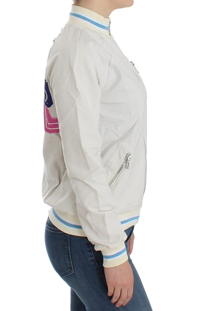 John Galliano Mock Zip Cardigan Sweatshirt Blanc Medium 4