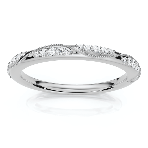 Pompeii3 Camellia Diamond Wedding Ring 14k Gold US 5 2