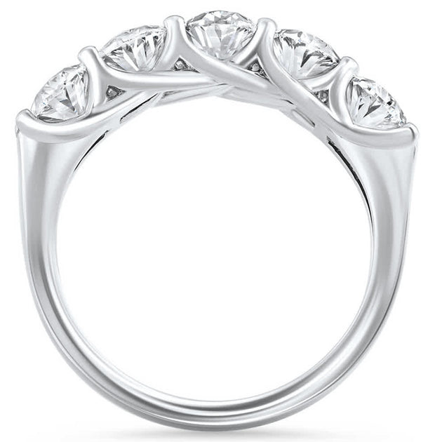 Pompeii3 Five Stone Diamond Ring 14k Gold US 7.5 5