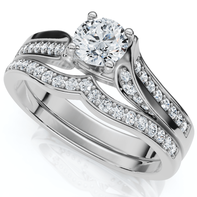 Pompeii3 Engagement Ring Set 14k Gold US 6.5 3