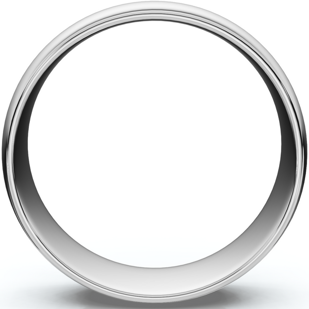 Pompeii3 Dome Wedding Band White Gold US 12 3
