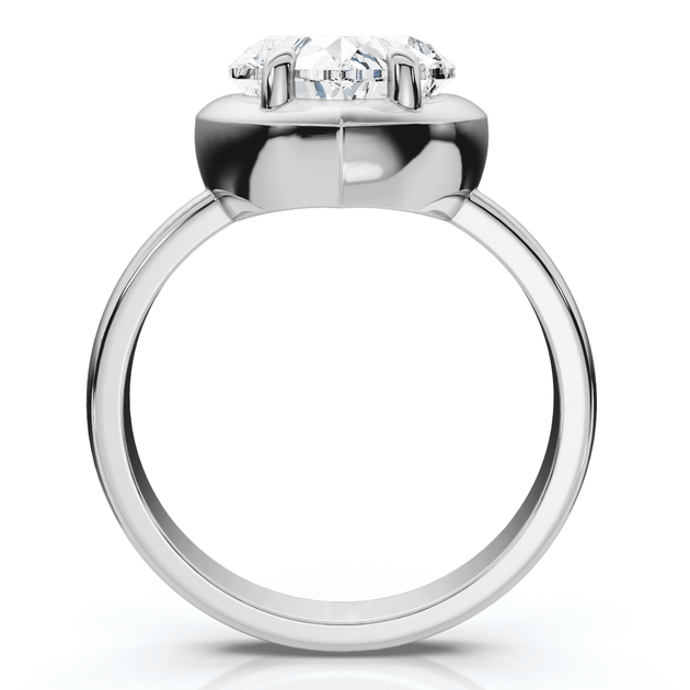 Pompeii3 Heart Diamond Engagement Ring Silver US 9 4