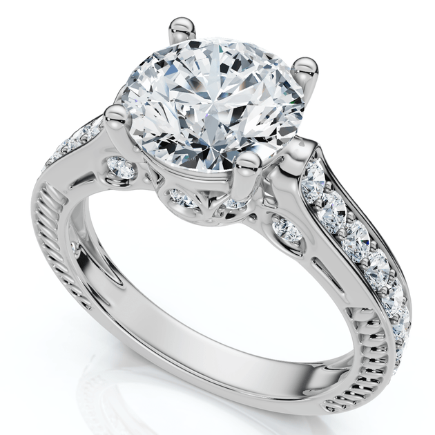 Pompeii3 Antique Diamond Engagement Ring Gold/Platinum US 8.5 3