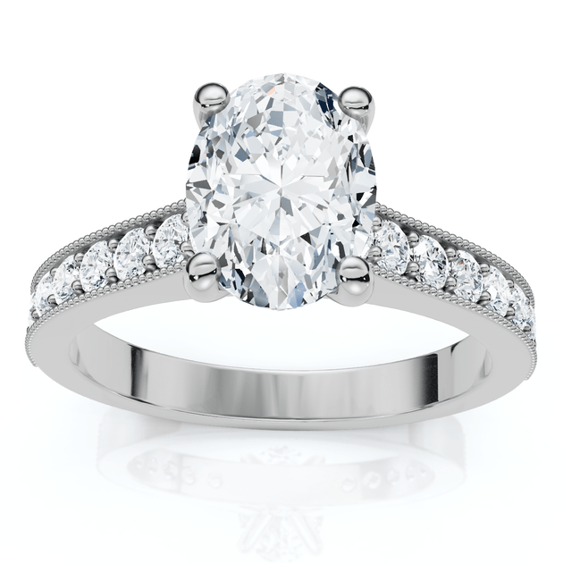Pompeii3 1 1/3Ct Oval Diamond Engagement Ring Gold/Platinum US 7 2