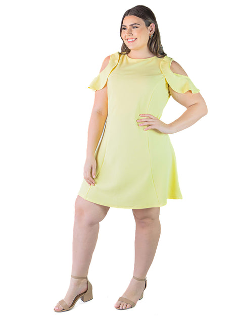 24seven Comfort Apparel Plus A-Line Dress Black 3X 3