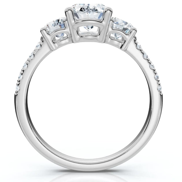 Pompeii3 Oval Diamond Engagement Ring 14k Gold US 4 5