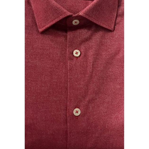 Baldinini Trend Cotton Herrenhemd Rot XXL 4