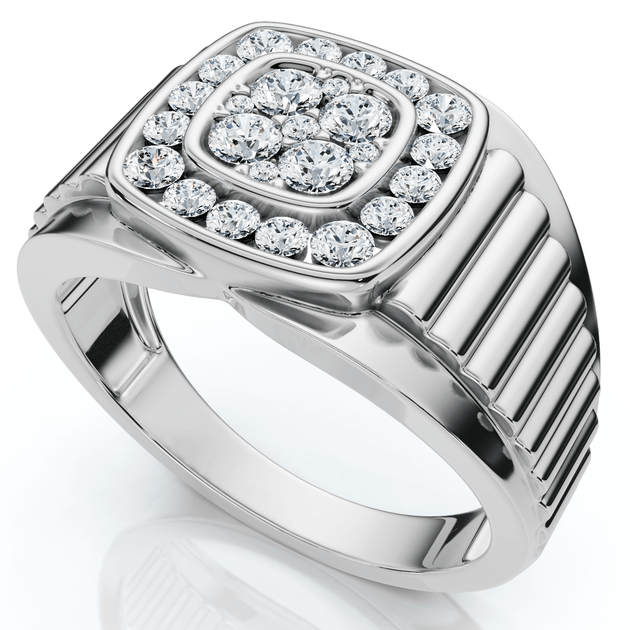 Pompeii3 Everett Diamond Wedding Ring Silver US 10 3