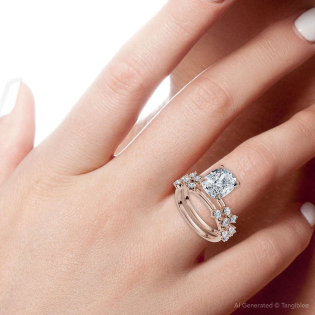 Pompeii3 Diane Engagement Bridal Set 14k Gold US 8.5 4