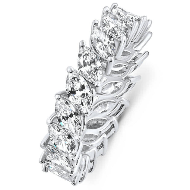Pompeii3 Marquise Cut Diamond Eternity Ring 14k Gold US 8 4