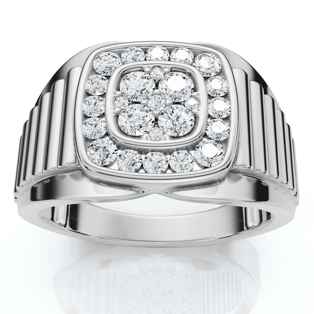 Pompeii3 Everett Diamond Wedding Ring Silver US 10 2