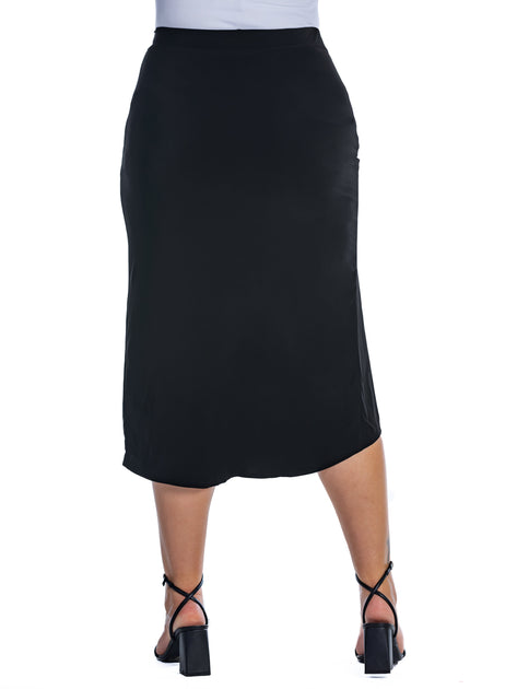 24seven Comfort Apparel Plus Tulpenrock Schwarz 1X 4