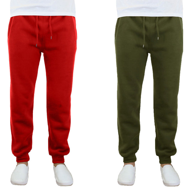 Blue Ice Men's Fleece-Lined Jogger Sweatpants Multi Large 2-Pack 7