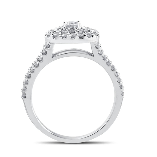 Pompeii3 1.25Ct Diamond Engagement Ring Set White Gold US 7.5 3
