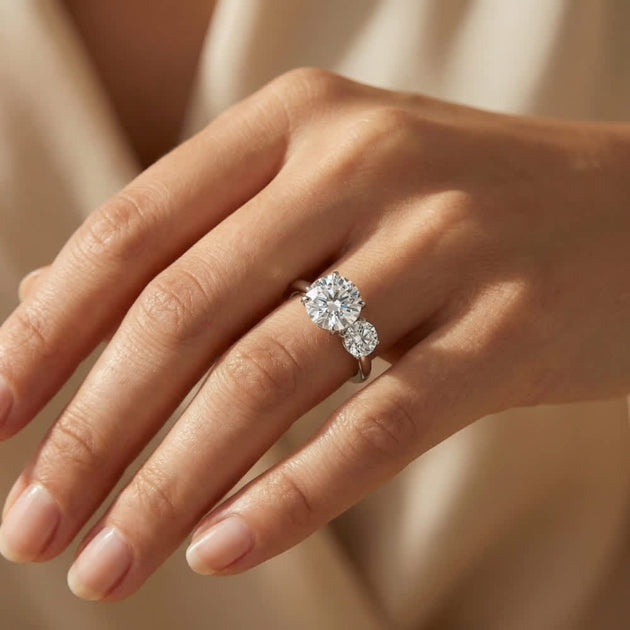Pompeii3 Two Stone Toi Et Moi Diamond Ring 14k Gold US 7.5 6