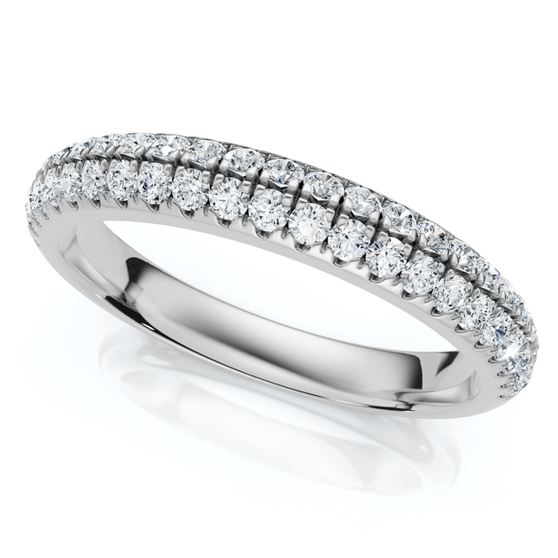 Pompeii3 Micro Pave Diamond Half Eternity Band 14k Gold US 5 5
