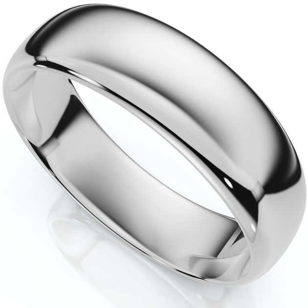 Pompeii3 Dome Wedding Band White Gold US 12 2