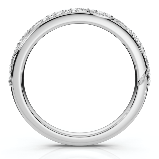 Pompeii3 Camellia Diamond Wedding Ring 14k Gold US 5 3