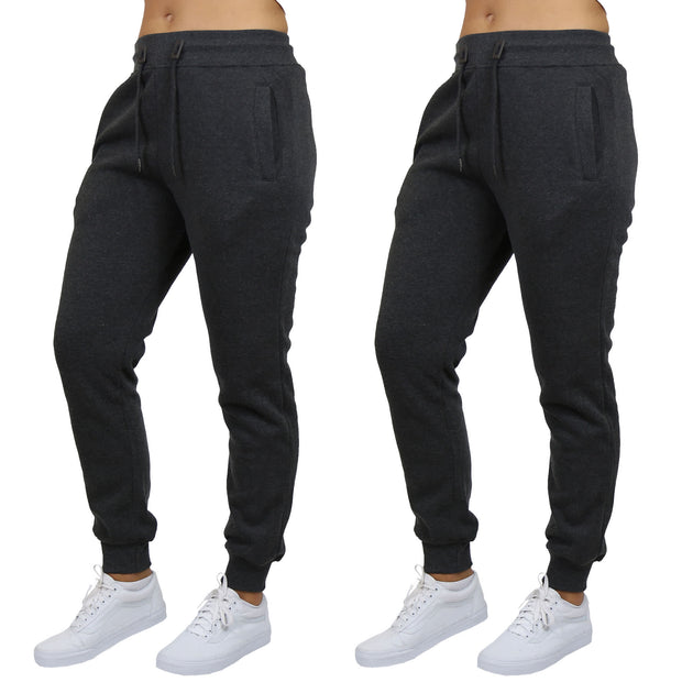 Blue Ice Women's Fleece-Lined Jogger Sweatpants Multi Small 2-Pack 5