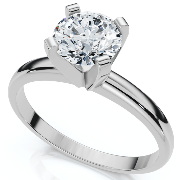 Pompeii3 Lab Grown Diamond Solitaire Engagement Ring White Gold US 9 4