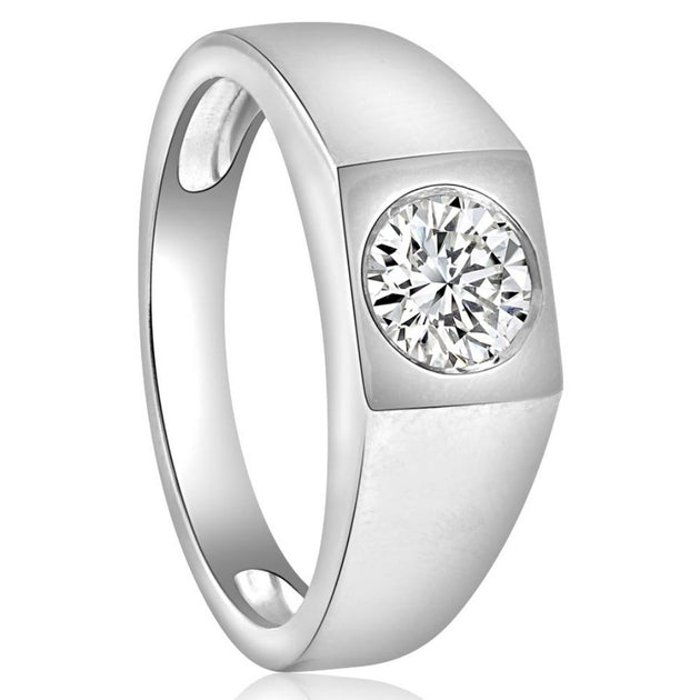 Pompeii3 Solitaire Diamond Wedding Ring 14k Gold US 10 5