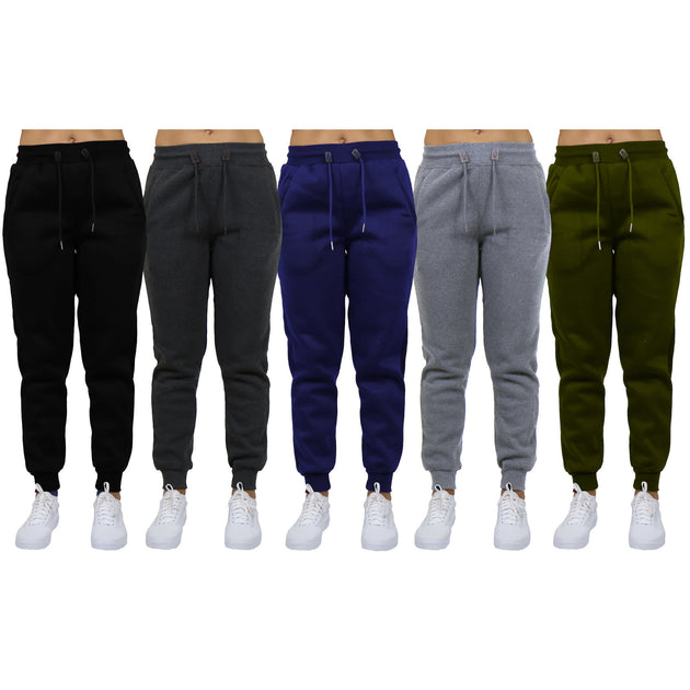 Blue Ice Women's Fleece-Lined Jogger Sweatpants Multi Small 2-Pack 7