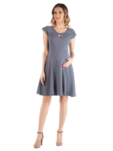24seven Comfort Apparel Robe Mini de Maternité Femme Noir Small 2