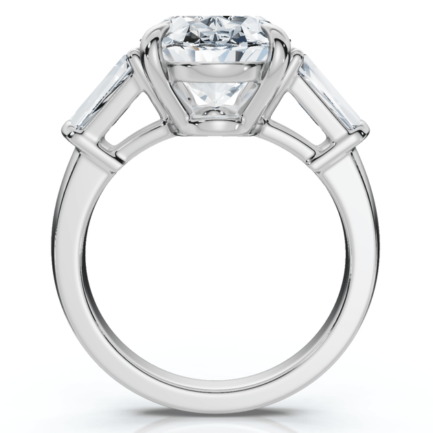 Pompeii3 4 1/3Ct Oval Baguette Diamond Engagement Ring 14k Gold US 9 4