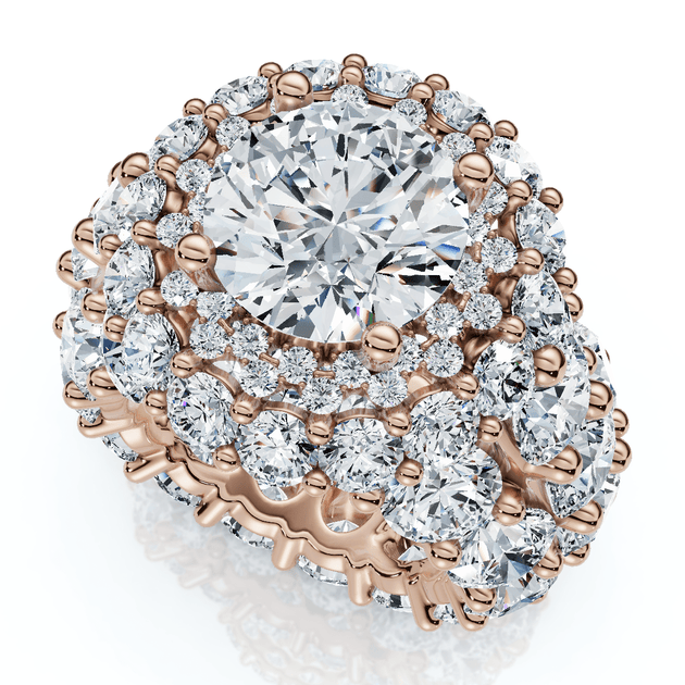 Pompeii3 Halo Engagement Ring Multi US 4 4
