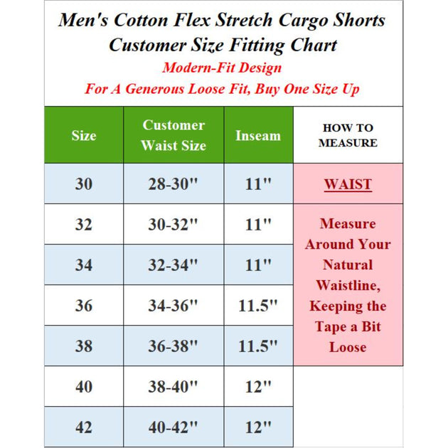 Blu Rock Men's Cotton Stretch Cargo Shorts Multi 34 4