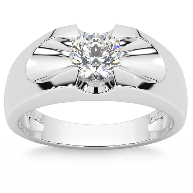 Pompeii3 Solitaire Diamond Ring 14k Gold US 6.5 2