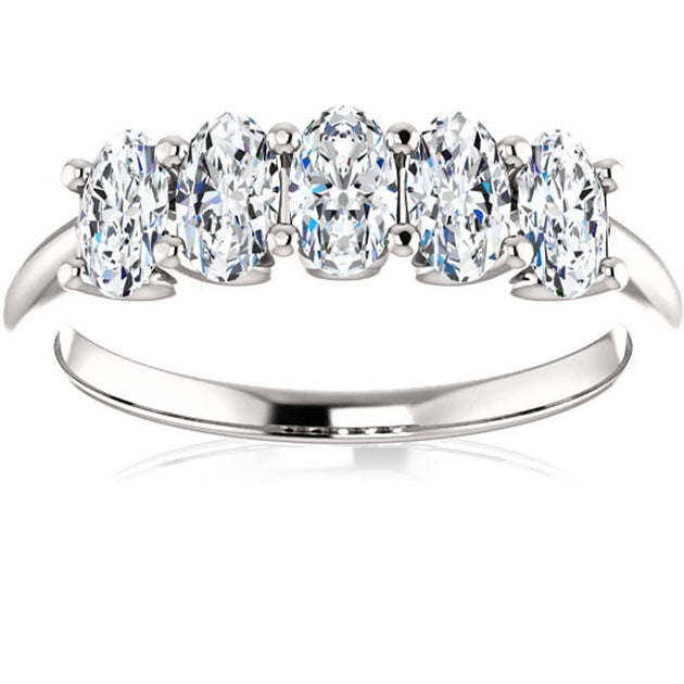 Pompeii3 1.5Ct Oval Moissanite Wedding Ring Multi US 8 4