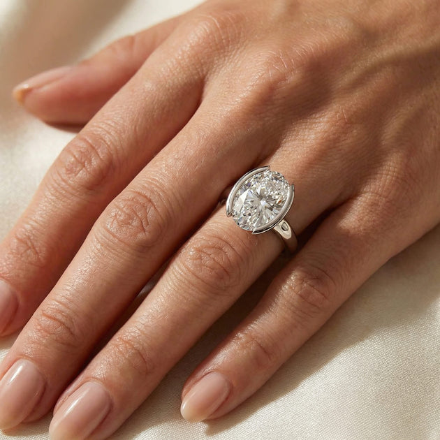 Pompeii3 Terresa Diamond Engagement Ring Silver US 4.5 4