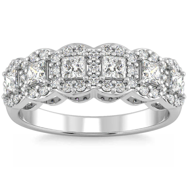 Pompeii3 Princess Cut Diamond Stackable Band 14k Gold US 9 4