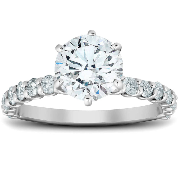 Pompeii3 Round-Cut Diamond Engagement Ring White Gold US 6 2