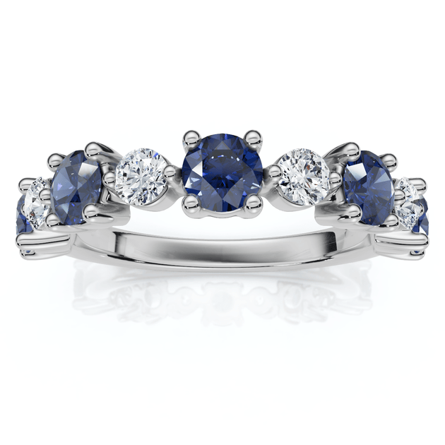 Pompeii3 Sylvia Sapphire Diamond Ring Gold US 5 4