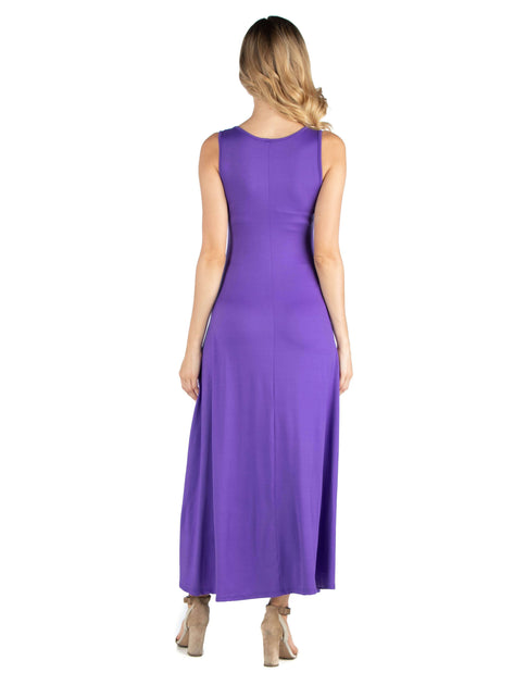 24seven Comfort Apparel Umstands-Maxikleid Grau Medium 4