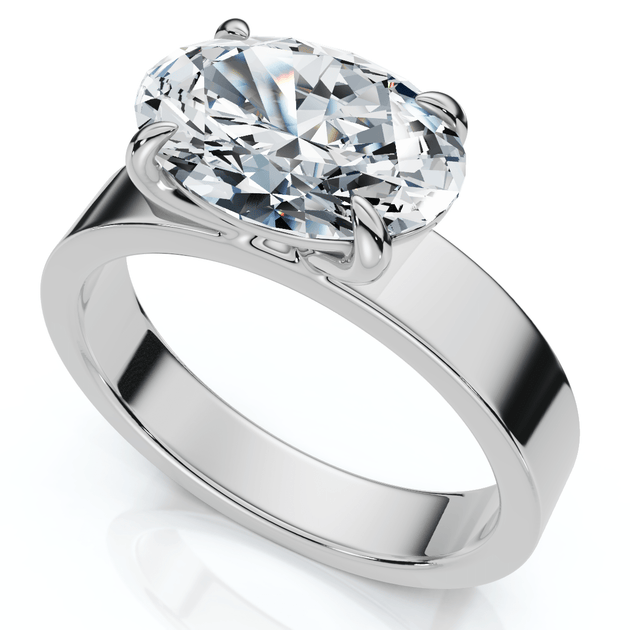 Pompeii3 2Ct Oval Solitaire Engagement Ring US 5-6 3