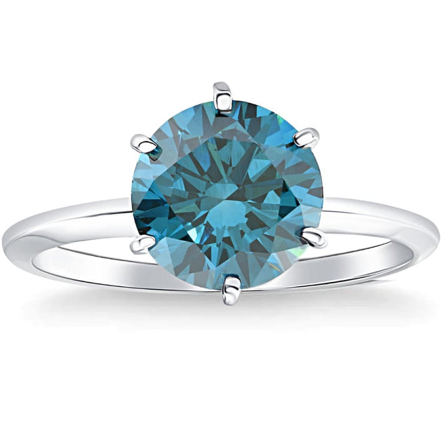 Pompeii3 Solitaire Engagement Ring Blue US 7.5 2
