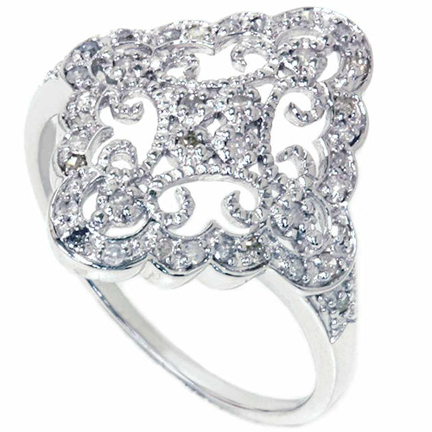 Pompeii3 Vintage Diamond Ring White Gold US 6.5 4