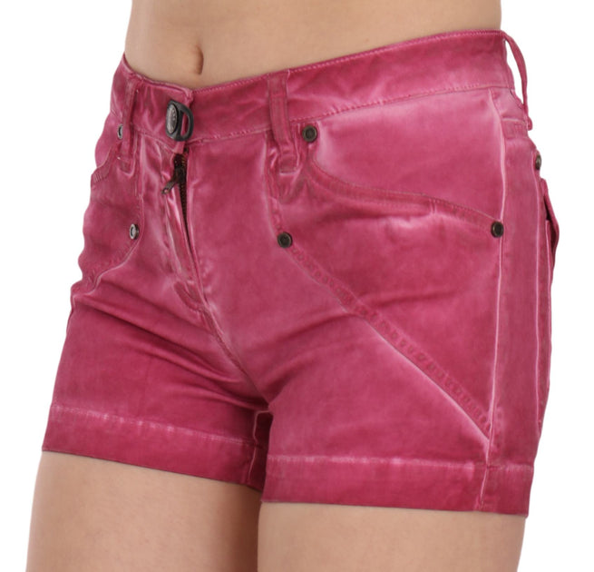 Plein Sud Jeanius Mini Denim Shorts Pink IT36 4