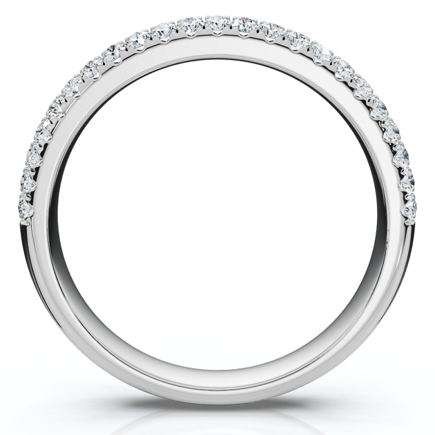 Pompeii3 Micro Pave Diamond Half Eternity Band 14k Gold US 5 6